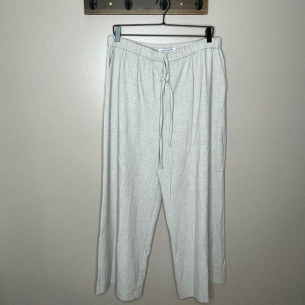 Elizabeth and James Gray Plaid Wide Leg‎ Pants